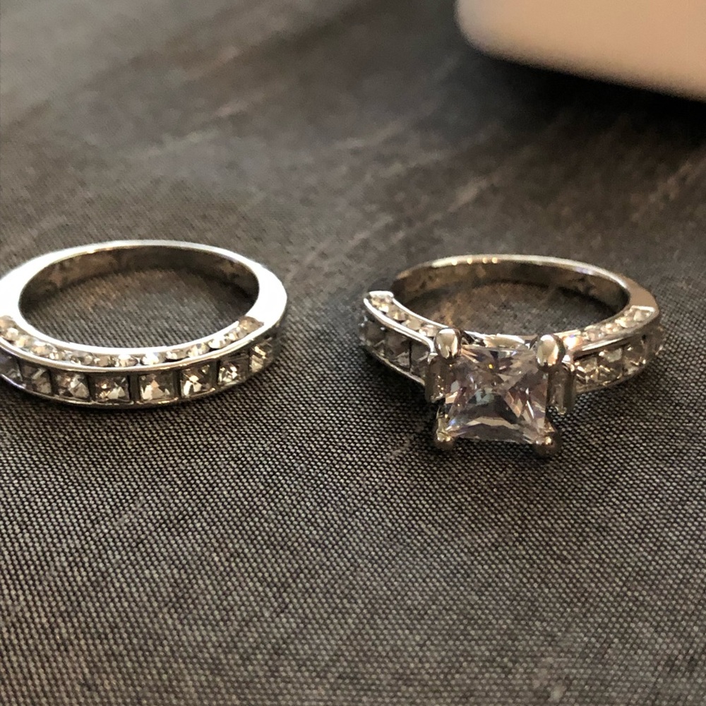 COPY - 925 Sterling Silver Wedding Set - Picture 2 of 3